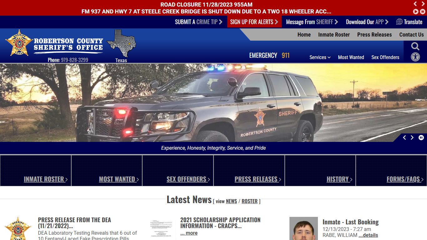 Robertson County TX Sheriff