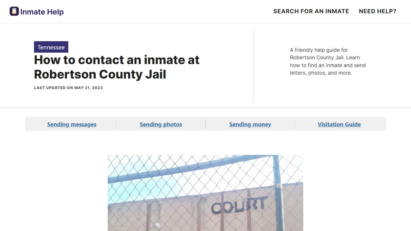 How to contact an inmate at Robertson County Jail - Inmate Help